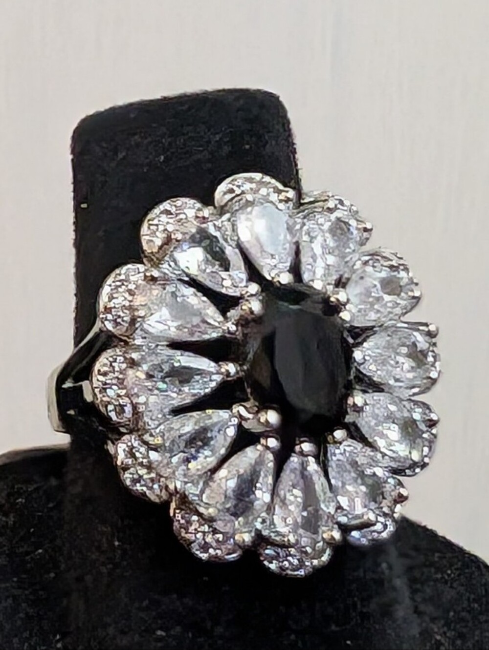 $91. Sapphire And Crystal Ring
